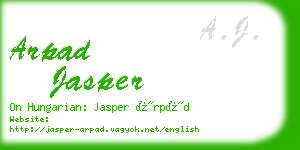 arpad jasper business card